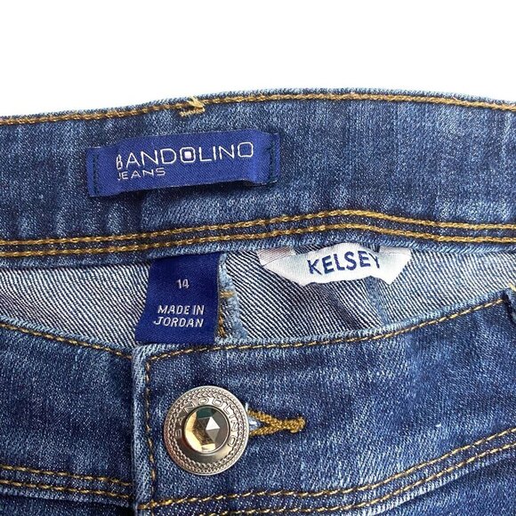 Bandolino Kelsey Bootcut Women's size 14 Dark Wash Blue Denim Jeans - Picture 3 of 4